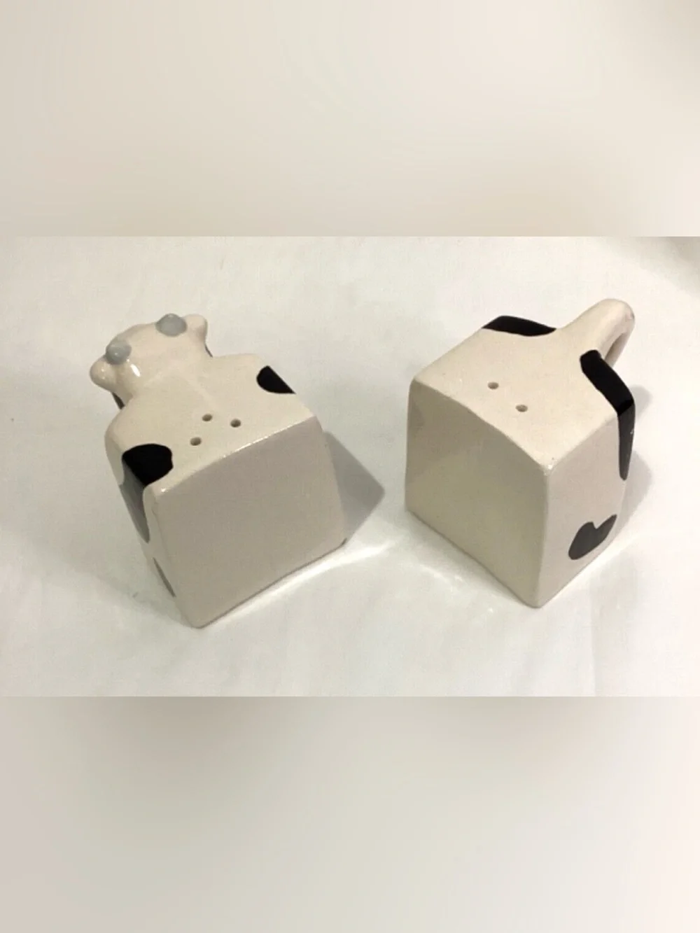 Black & White Ceramic Cow Salt and Pepper Set